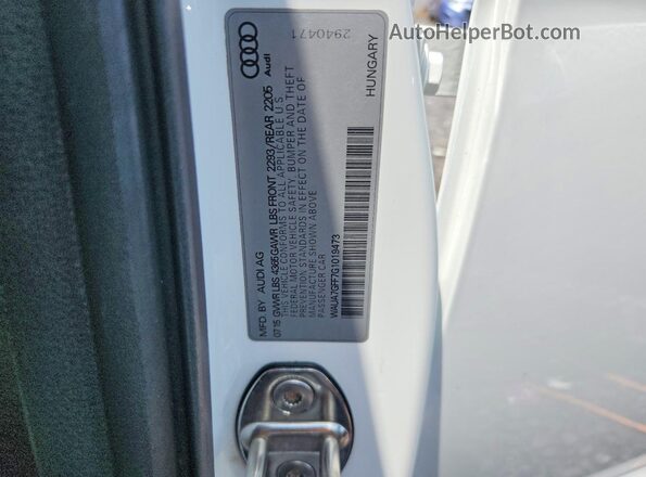 WAUA7GFF7G1019473 2016 AUDI A3 White Vista del compartimento del motor