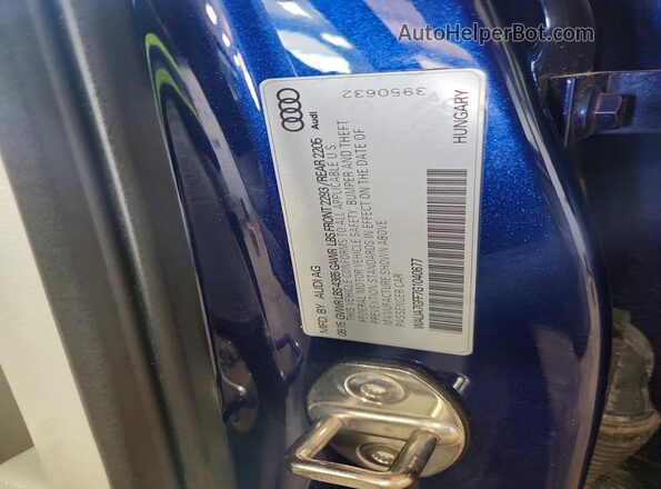 WAUA7GFF7G1040677 2016 AUDI A3 Blue Engine compartment view