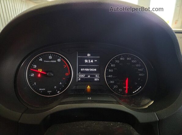 WAUA7GFF7G1040677 2016 AUDI A3 Blue Instrument cluster view