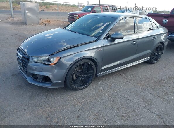 WAUA7GFF7G1040906 2016 AUDI A3 Gray წინა მარცხენა ხედი სამი მეოთხედიდან