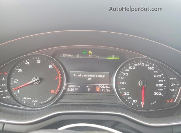 WAUAAAF45RN015379 2024 AUDI A4 White Vista del cuadro de instrumentos