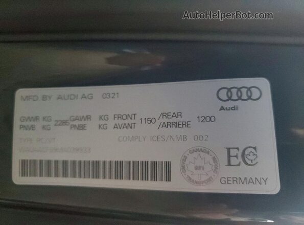 WAUAACF59MA039933 2021 AUDI A5 Black Engine compartment view