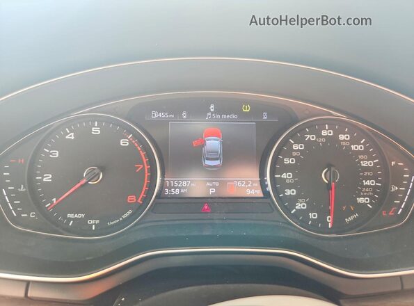 WAUABAF44MA070189 2021 AUDI A4 White Vista del cuadro de instrumentos