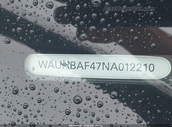 WAUABAF47NA012210 2022 AUDI A4 White Widok komory silnika