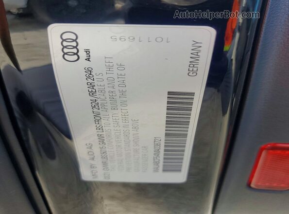 WAUABCF54MA038721 2021 AUDI A5 Black VIN sticker view
