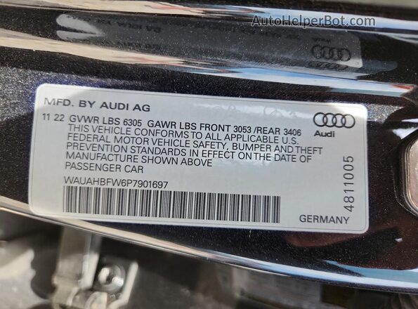 WAUAHBFW6P7901697 2023 AUDI RS Black Вид підкапотного простору
