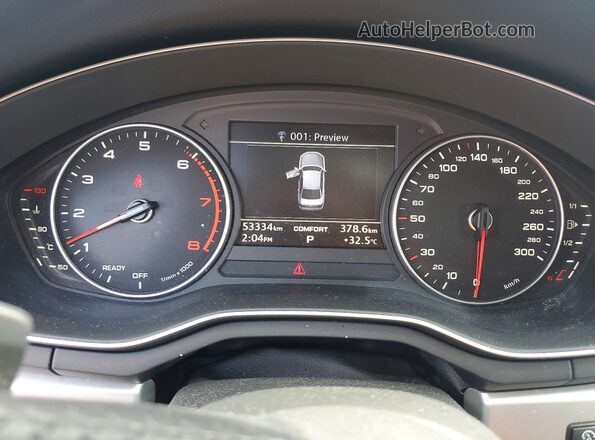 WAUANAF42HN063327 2017 AUDI A4 Black Vista del cuadro de instrumentos