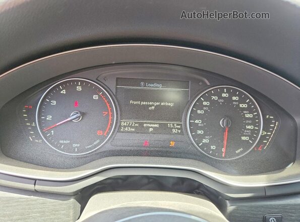 WAUANAF44HN024433 2017 AUDI A4 Charcoal Вид щитка приладів