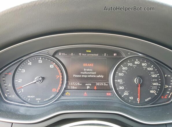 WAUANAF45HN012937 2017 AUDI A4 Black Widok zestawu wskaźników