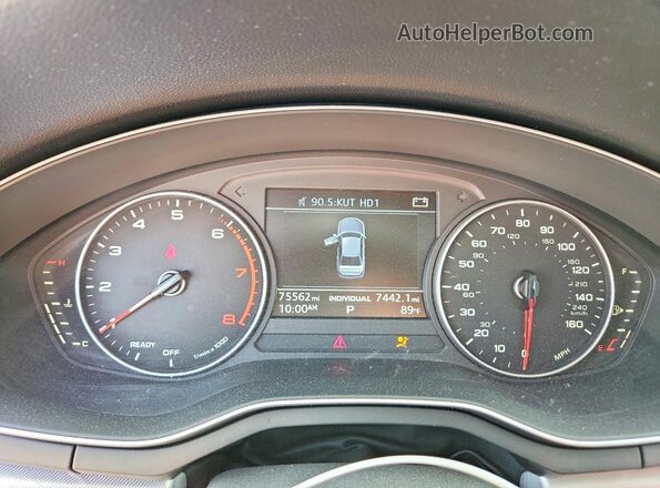 WAUANAF45HN025140 2017 AUDI A4 Blue Vista del cuadro de instrumentos