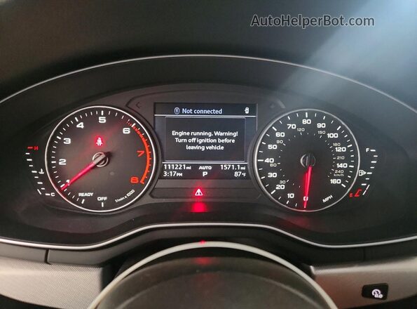 WAUANAF46HN052220 2017 AUDI A4 Black Vista del cuadro de instrumentos