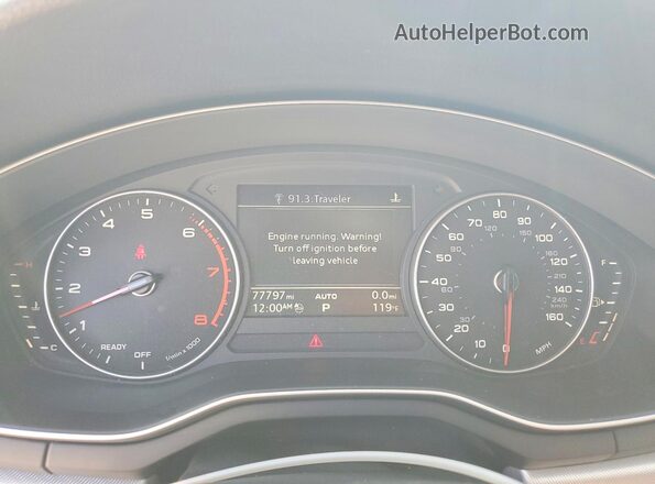 WAUANAF46HN055604 2017 AUDI A4 White Widok zestawu wskaźników