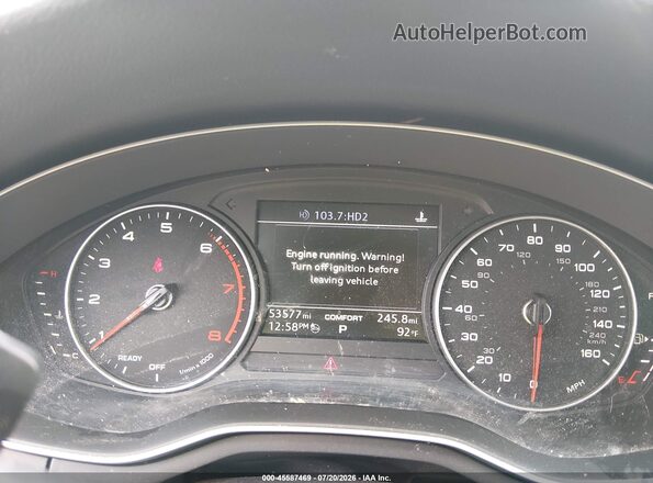 WAUANAF49HN010530 2017 AUDI A4 Black უკანა სავარძლების ხედი