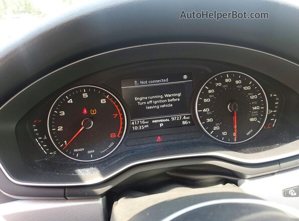 WAUANAF4XHN005143 2017 AUDI A4 Blue Вид щитка приладів