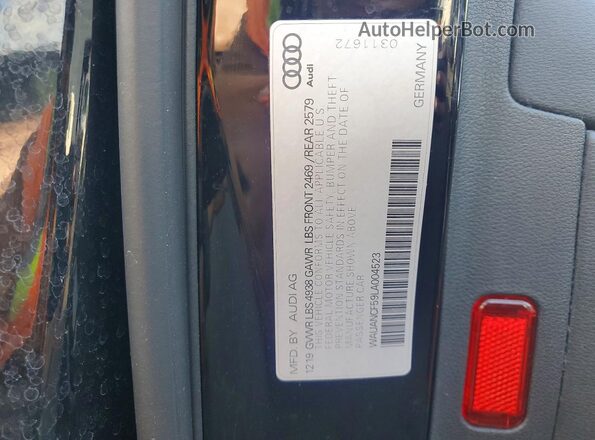 WAUANCF59LA004523 2020 AUDI A5 Black Շարժիչի բաժամունքի տեսք