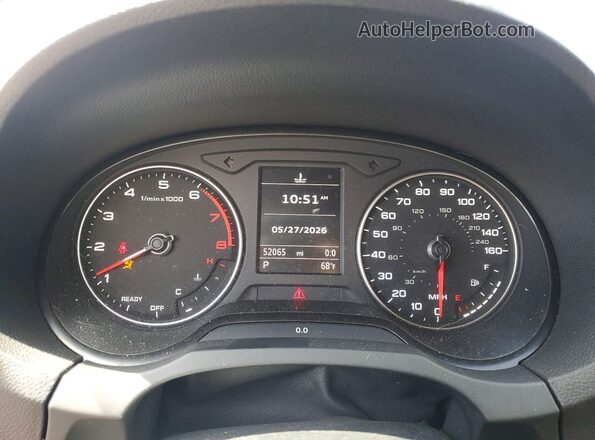 WAUAUGFF0K1012124 2019 AUDI A3 White Вид щитка приладів