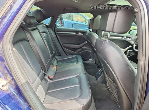 WAUAUGFF2J1023351 2018 AUDI A3 Blue უკანა სავარძლების ხედი
