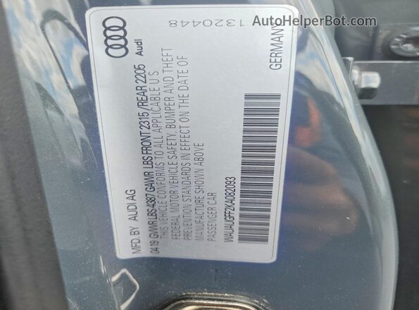 WAUAUGFF2KA082093 2019 AUDI A3 Gray Widok komory silnika