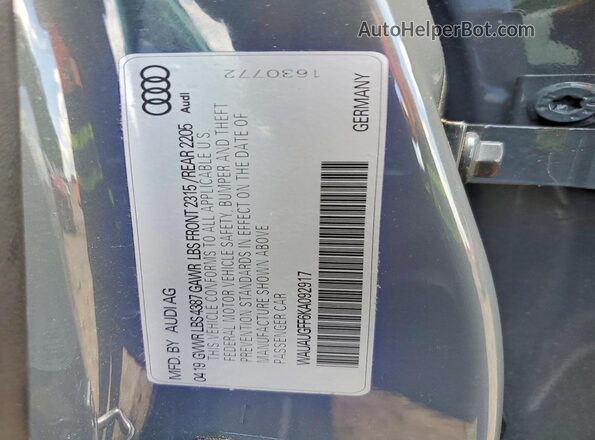 WAUAUGFF6KA092917 2019 AUDI A3 Gray Vista del compartimento del motor