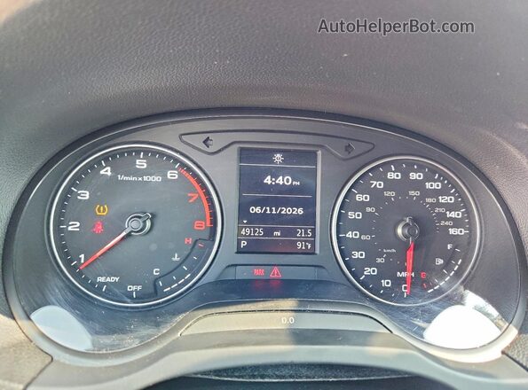 WAUAUGFF7K1025601 2019 AUDI A3 Blue Instrument cluster view