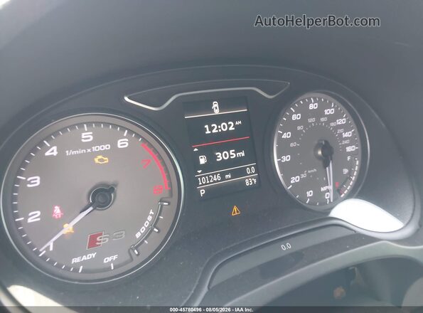 WAUB1GFF2G1037157 2016 AUDI S3 Silver Widok tylnych siedzeń