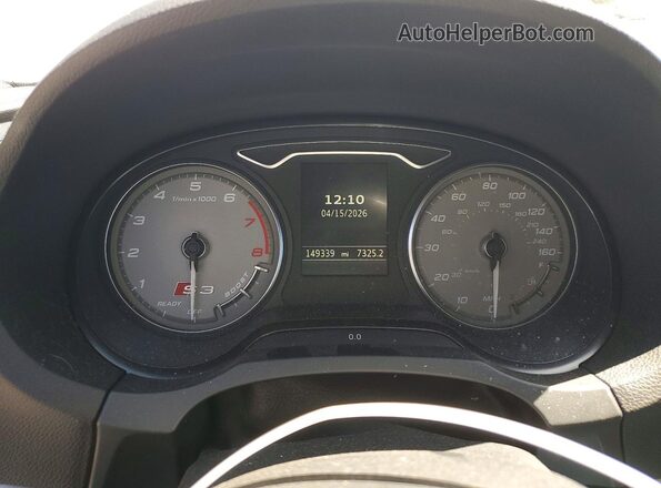 WAUB1GFF2G1067422 2016 AUDI S3 White Вид щитка приладів