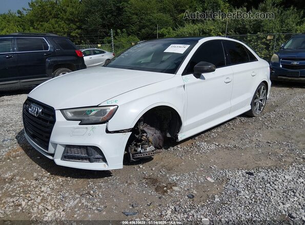 WAUB1GFF3H1029294 2017 AUDI S3 White Առջևի ձախ երեք քառորդ տեսարան