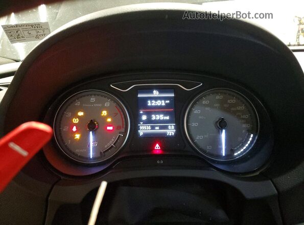 WAUB1GFF7J1027411 2018 AUDI S3 Gray Vista del cuadro de instrumentos