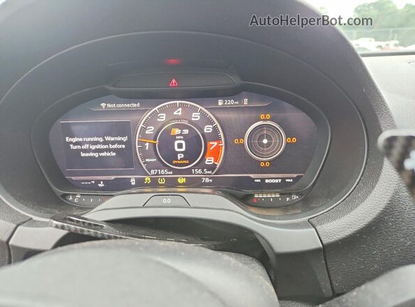 WAUB1GFF7K1018791 2019 AUDI S3 Black ხელსაწყოთა პანელის ხედი