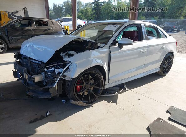 WAUB1GFF8J1045979 2018 AUDI S3 White წინა მარცხენა ხედი სამი მეოთხედიდან