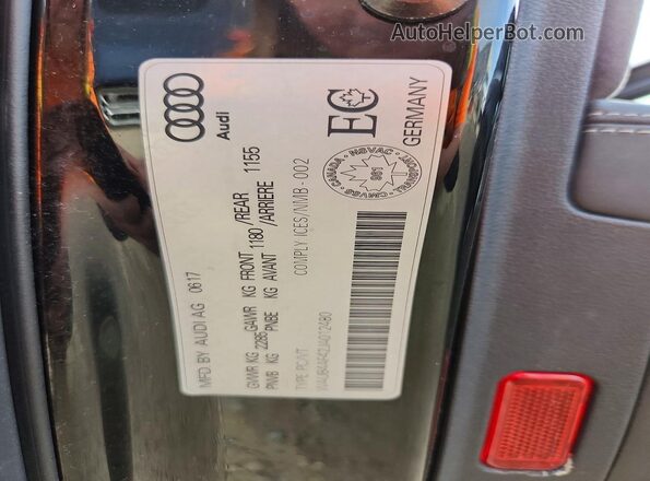 WAUB4AF42JA012480 2018 AUDI S4 Black Շարժիչի բաժամունքի տեսք