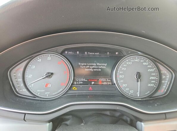 WAUB4AF42JA012480 2018 AUDI S4 Black Սարքավորումների վահանակի տեսք