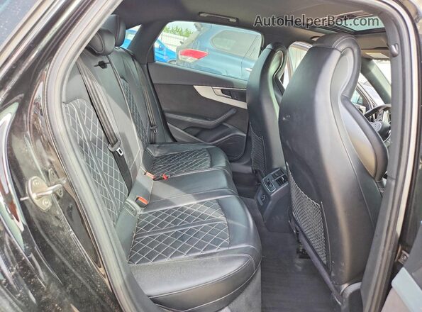 WAUB4AF42JA012480 2018 AUDI S4 Black Հետևի նստատեղերի տեսք