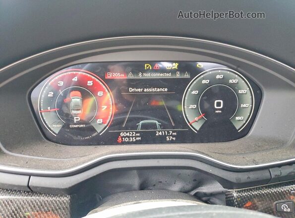 WAUB4AF46NA036271 2022 AUDI S4 Gray ხელსაწყოთა პანელის ხედი