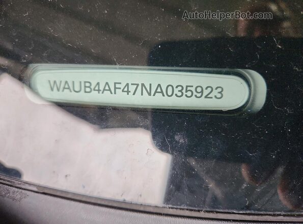 WAUB4AF47NA035923 2022 AUDI S4 White ძრავის განყოფილების ხედი