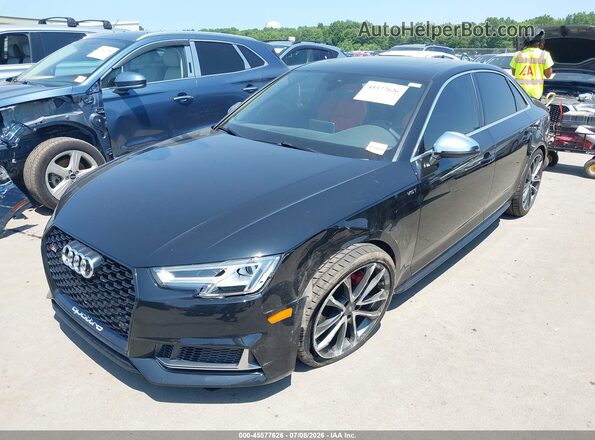 WAUB4AF49JA128436 2018 AUDI S4 Black წინა მარცხენა ხედი სამი მეოთხედიდან