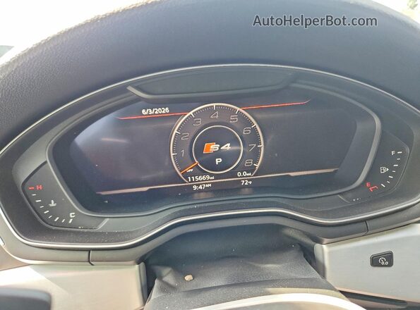 WAUB4AF49KA035238 2019 AUDI S4 Серый Вид щитка приборов