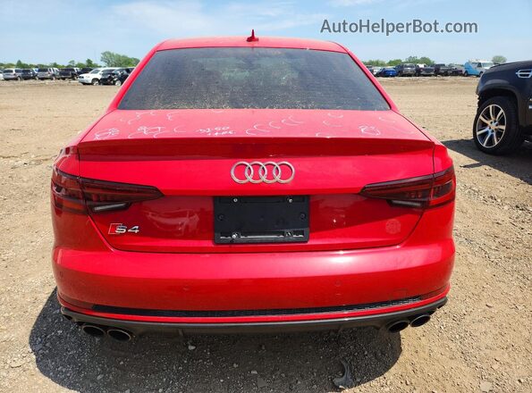 WAUB4AF49KA068854 2019 AUDI S4 Красный Вид сзади