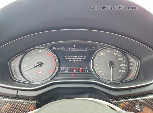 WAUB4CF53JA005235 2018 AUDI S5 Red Widok zestawu wskaźników