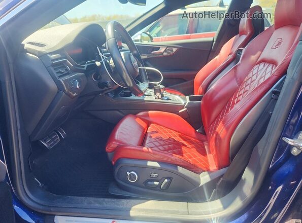 WAUB4CF54JA080896 2018 AUDI S5 Blue Vista interior delantera