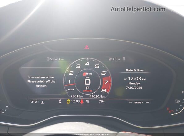WAUB4CF56JA126812 2018 AUDI S5 Silver Vista de los asientos traseros