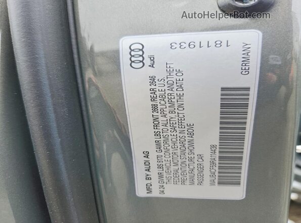 WAUB4CF59RA114438 2024 AUDI S5 Gray Вид підкапотного простору