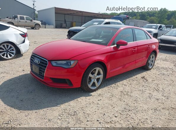 WAUB8GFF0G1048900 2016 AUDI A3 Red Առջևի ձախ երեք քառորդ տեսարան