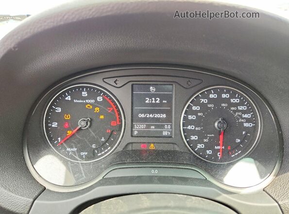 WAUB8GFF2H1074528 2017 AUDI A3 White Вид щитка приладів
