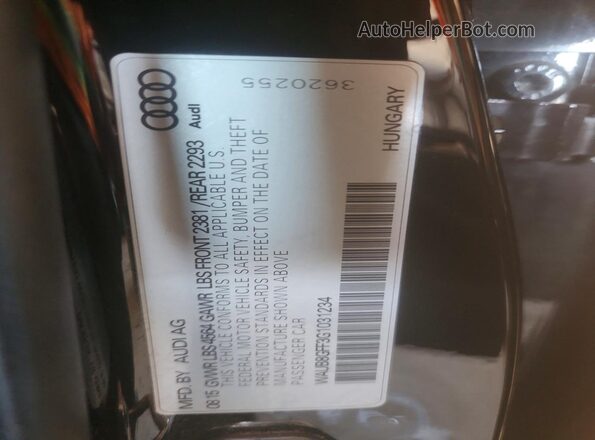 WAUB8GFF3G1031234 2016 AUDI A3 Black Engine compartment view