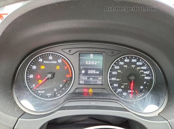WAUB8GFF4G1115207 2016 AUDI A3 White Widok zestawu wskaźników