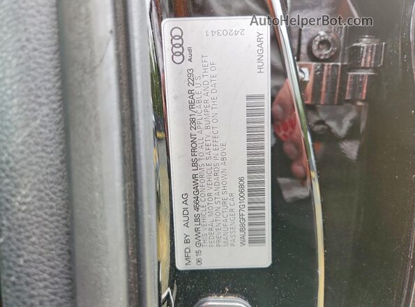 WAUB8GFF7G1006806 2016 AUDI A3 Black Շարժիչի բաժամունքի տեսք