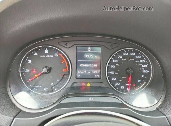 WAUB8GFF7G1006806 2016 AUDI A3 Black Սարքավորումների վահանակի տեսք