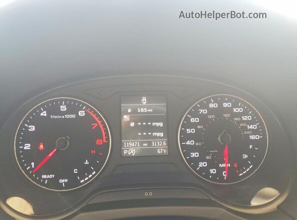 WAUB8GFF8H1043686 2017 AUDI A3 White Widok zestawu wskaźników