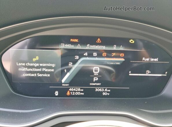 WAUBBAF47NN011166 2022 AUDI A4 Gray ხელსაწყოთა პანელის ხედი